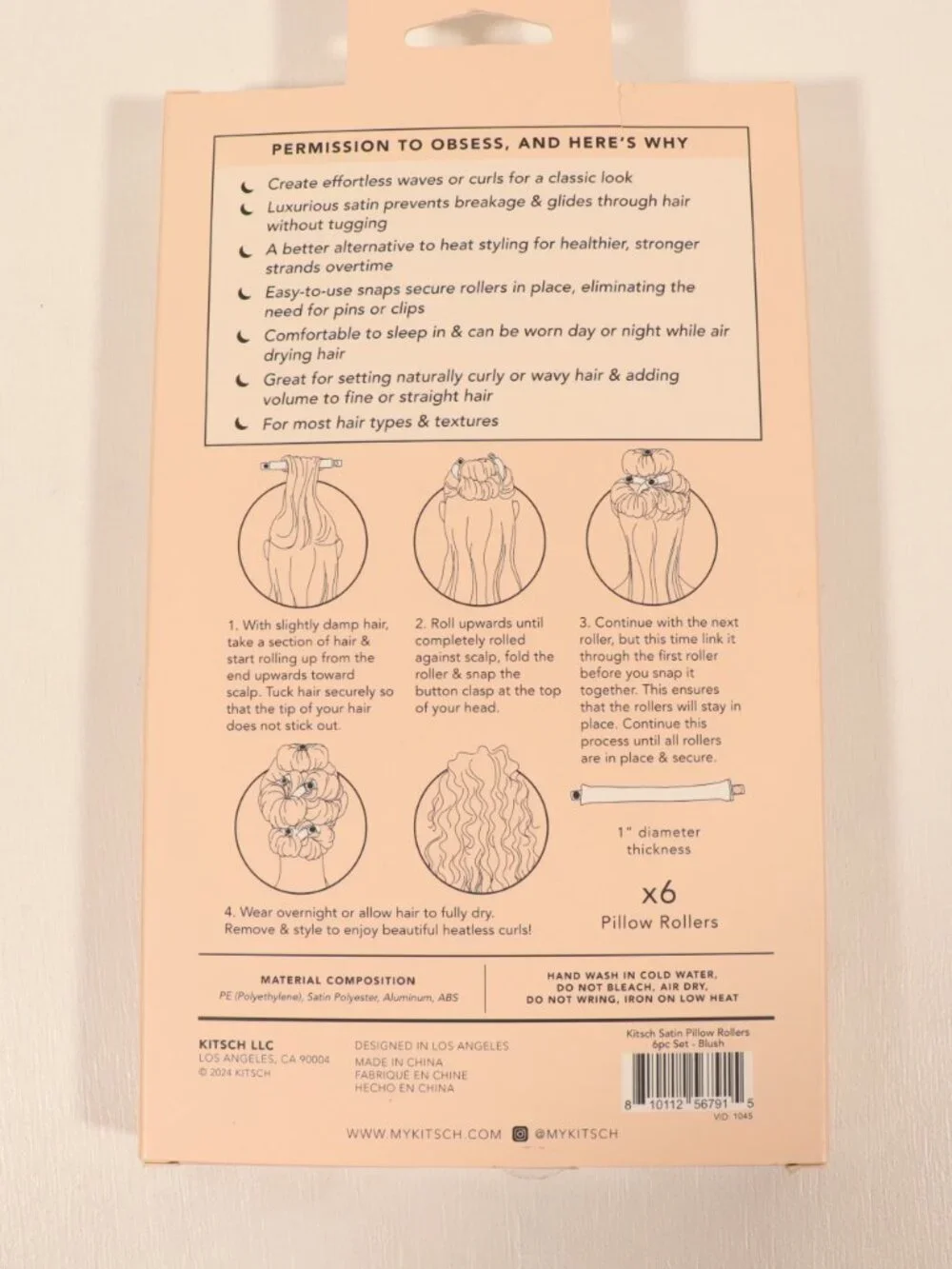 NWT Kitsch Pillow Roller Flexi Rods